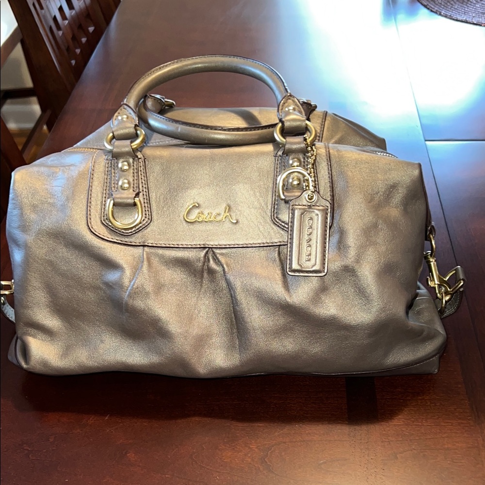 Coach Metallic Bronze Satchel